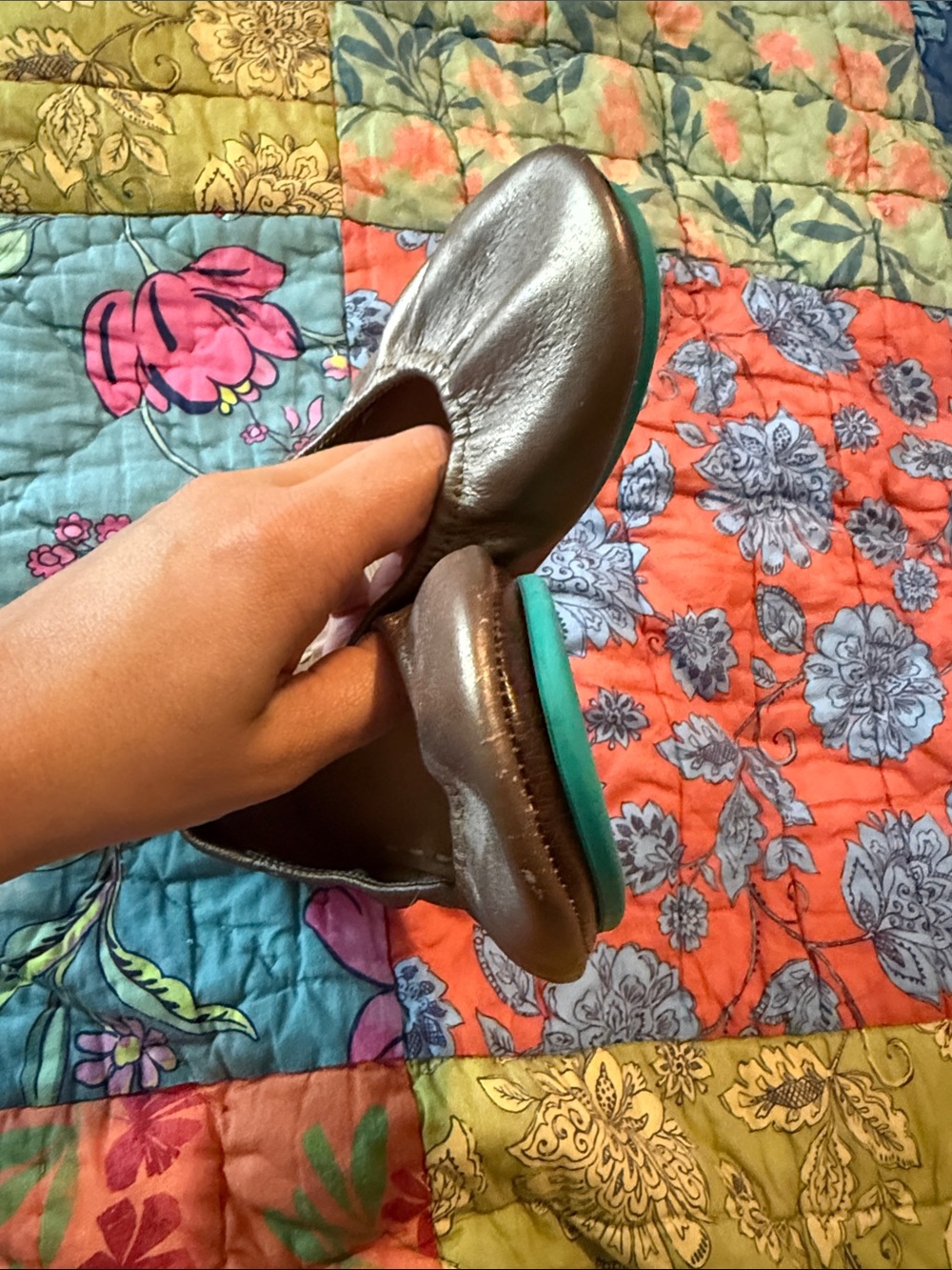 Tieks Bronze Ballet Flats - Picture 3 of 4